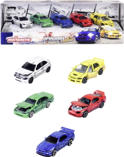 Majorette Japan Series – sada 5 kovových autíčok 1:64