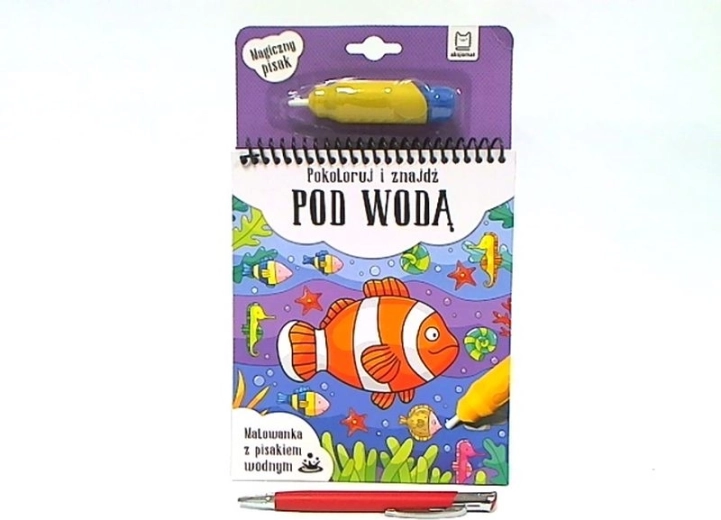 Malow čarovná vodná omaľovánka s vodným fixom – Vyfarbi pod vodou