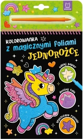 Omaľovánka s čarovnými fóliami Jednorožce