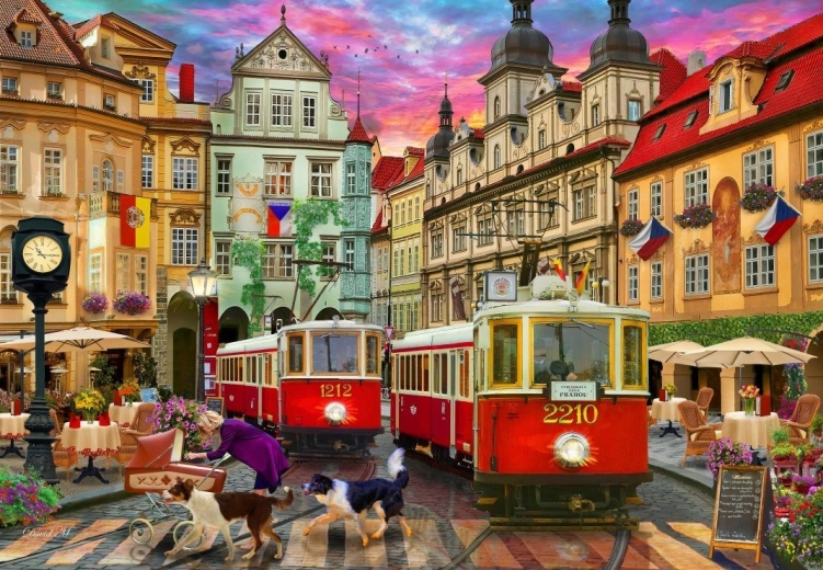 Bluebird puzzle Pražská električka 1000 dielikov