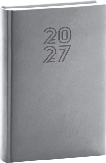 Notique denný diár Aprint 2027 sivý 15 × 21 cm