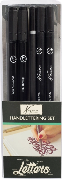 Sada popisovačov rôznej hrúbky na kresbu a kaligrafiu, 5 ks