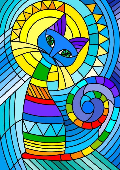 Puzzle Ornamentálna mačka 1000 dielikov ENJOY