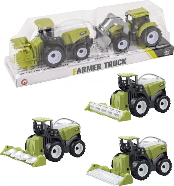 Kombajn s traktorom na spätný pohon