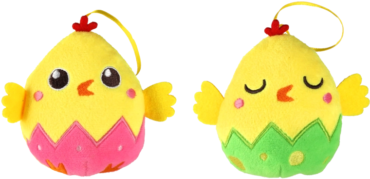 Veľkonočná ozdoba kuriatko s píšťalkou, sada 8 ks