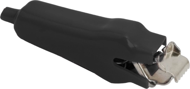 Extra veľká krokosvorka s čiernou PVC izoláciou 70 mm