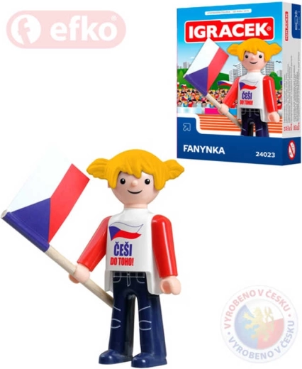 Igráček hokejová fanúšička – figúrka 7,5 cm v krabičke