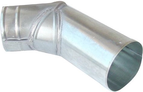 Koleno V 80 mm z pozinkovanej ocele