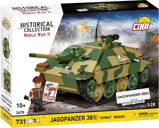 Stavebnica COBI Jagdpanzer 38(t) „Chwat“ – tankový stíhač 1:28