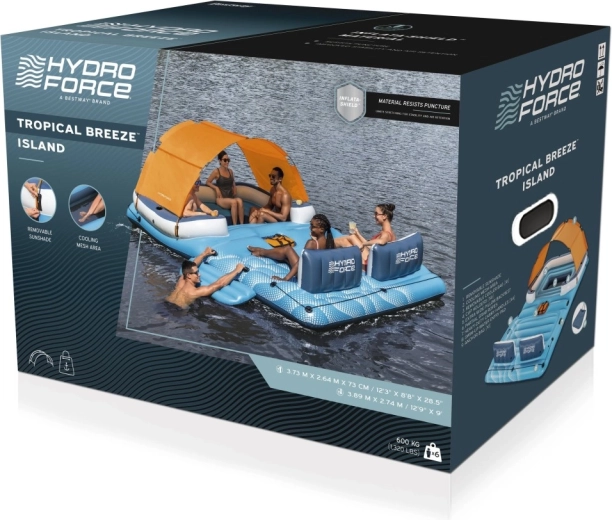 Nafukovací ostrov s baldachýnom 373 × 264 × 73 cm