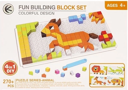 Detské puzzle 4v1 zvieratá 270 dielikov