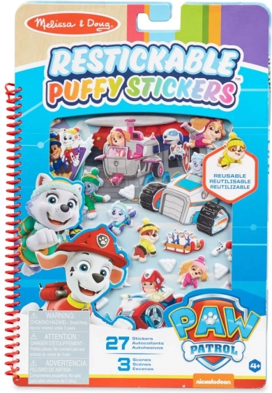 Paw Patrol znovupoužiteľné 3D samolepky – Arktída