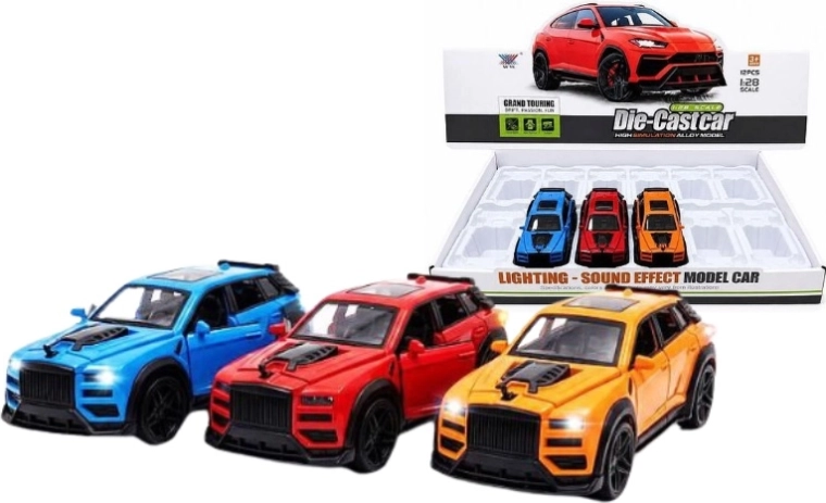 Terénne auto HX266 s 3 kolesami, svetelnými a zvukovými efektmi 19 cm
