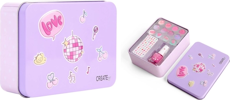 Create it! kozmetická kazetka s očnými tieňmi a lakom na nechty