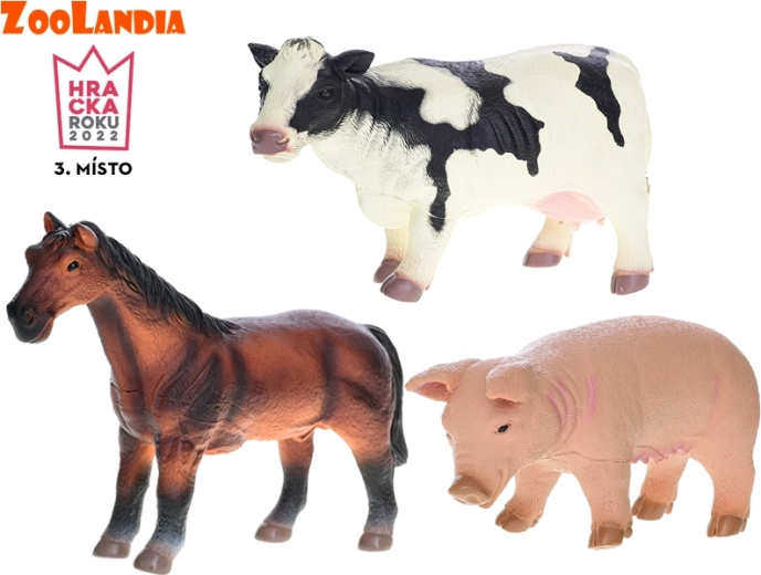Zoolandia sada figúrok z farmy 23–26 cm, 3 ks