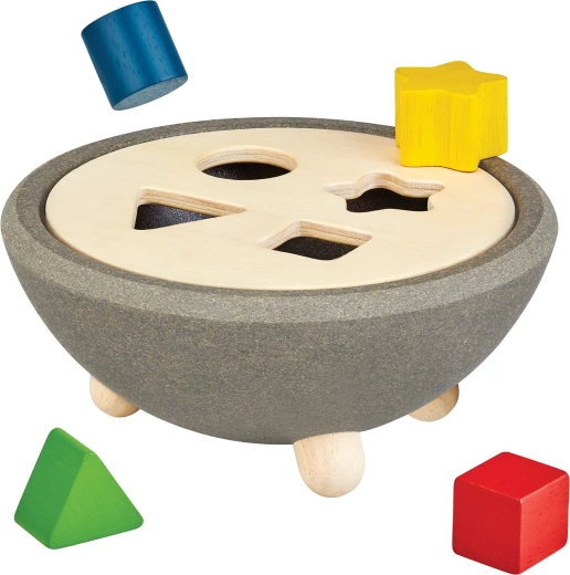 PlanToys drevená vkladačka – triedenie tvarov (pokročilé tvary)