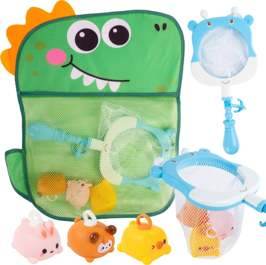 Hračky do vane s rybárskym prútom a taškou krokodíl