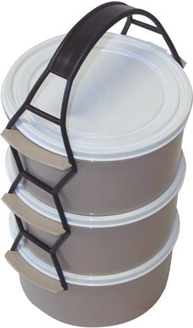 Nosič jedla 3x1,0 l plastový