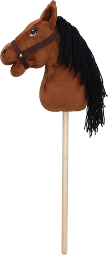 Koník na palici hobby horse hnedý 68 cm