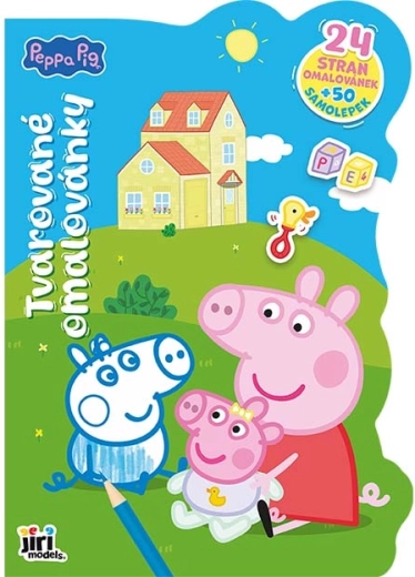 Tvarované omaľovánky Prasiatko Peppa so samolepkami - 1 kus