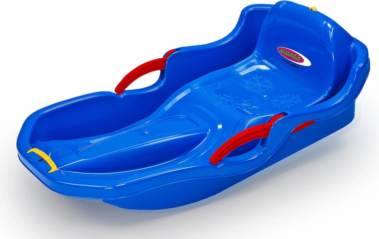 Snow Play Bob Comfort 80 cm modré s ručnými brzdami - 1 kus
