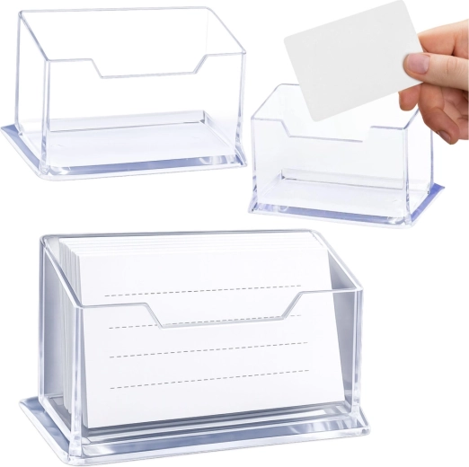 Transparentný Plastový Držiak Vizitiek 11cm