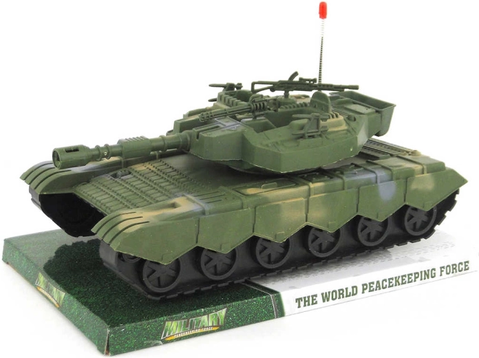Plastový vojenský tank na zotrvačník 32 cm - 1 kus
