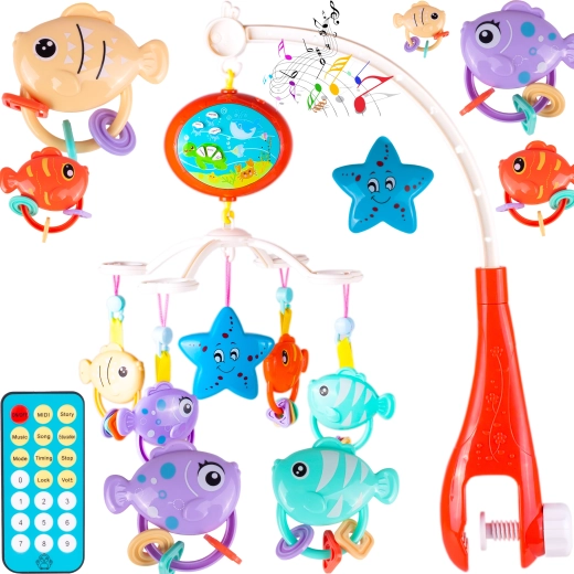 Kolotoč na postieľku s diaľkovým ovládaním Vodné kráľovstvo