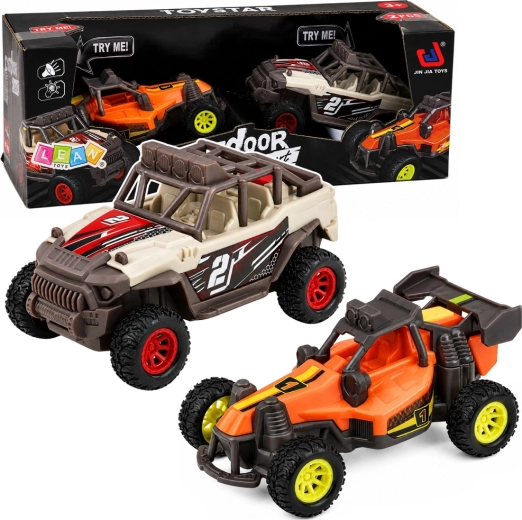 Sada 2 terénnych áut buggy so svetlami a zvukmi 14 cm