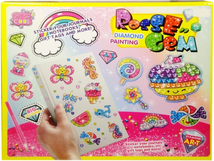 Mozaiková nálepka s trblietavými kamienkami