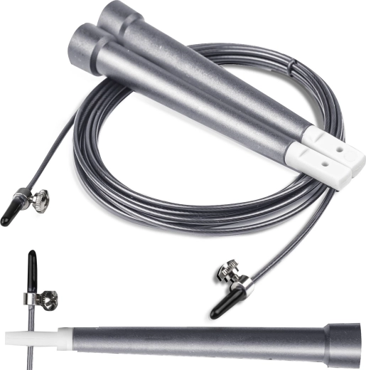 Rýchlostné švihadlo Neo-Sport sivé