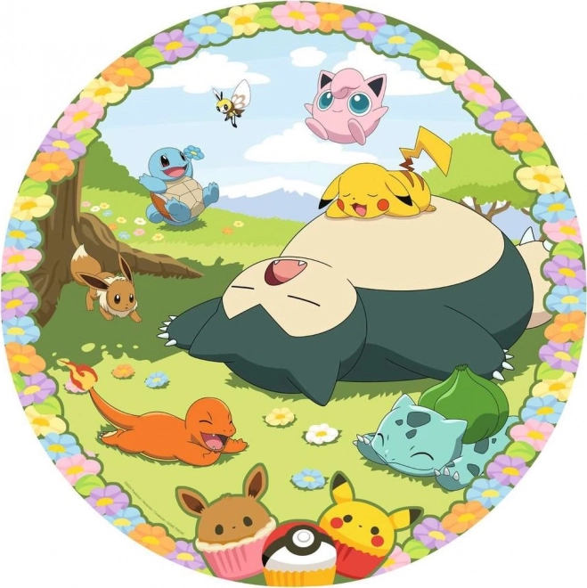 Okrúhle puzzle Roztomilí Pokémoni 500 dielov
