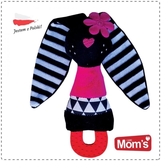 Chrastiaci plyšový zajačik so šuštivými uškami a hryzátkom pre bábätká