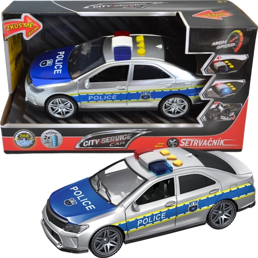 Policajné auto City Service 1:14 so zvukmi a spätným natiahnutím