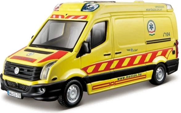 Kovové záchranné vozidlá 1:50 – mix dodávok (24 ks) Bburago