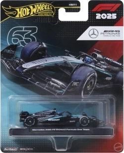 Hot Wheels prémiové autíčko FORMULA 1 MERCEDES-BENZ George Russell #63 1:64