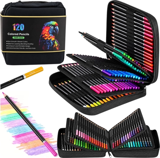 Súprava 120 umeleckých pasteliek Soft Core v puzdre s 2 skicármi