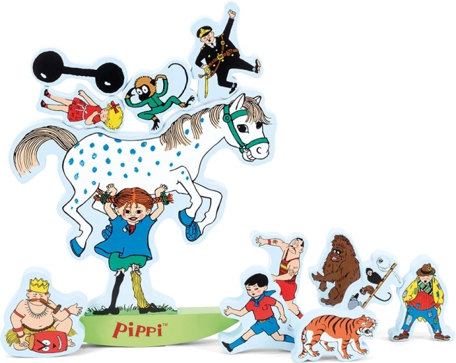 Pippi balančná skladačka z drevených dielikov