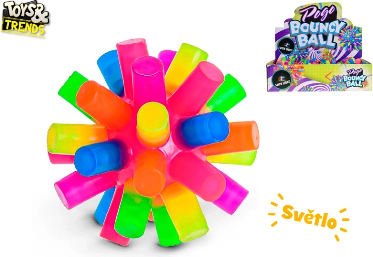 Farebný svietiaci hopík 7,5 cm na batérie