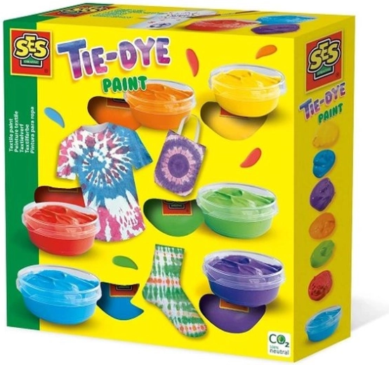SES farby na textil tie-dye sada 6 farieb