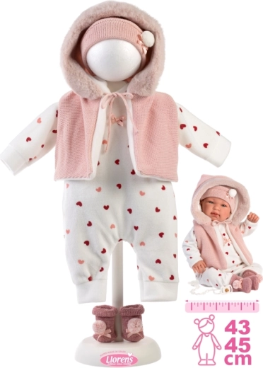 Llorens obleček pre bábiku New Born 43–45 cm, 4-dielna sada
