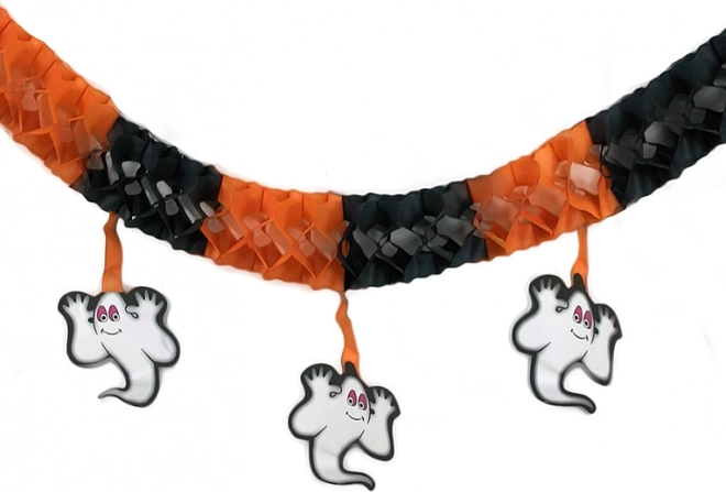 Halloweenska papierová girlanda s duchmi 3 m