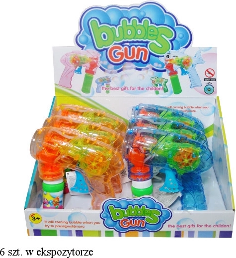 Pištoľ na mydlové bubliny so svetlom