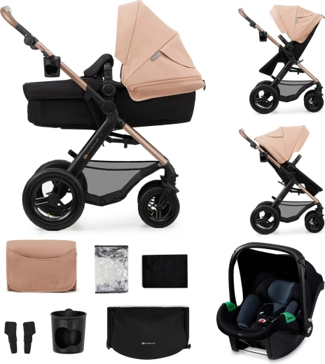 Kinderkraft MOOV 2 AIR kombinovaný kočík 3v1 sand beige