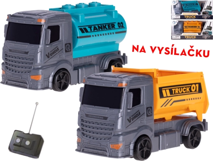 RC nákladné auto 13 cm, 27 MHz – cisterna alebo vyklápač