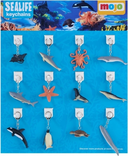 Mojo displej s 36 príveskami na kľúče – morský svet