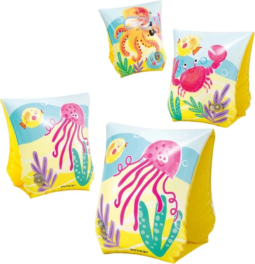 Nafukovacie plavecké rukávniky s morskými motívmi 23 × 15 cm INTEX
