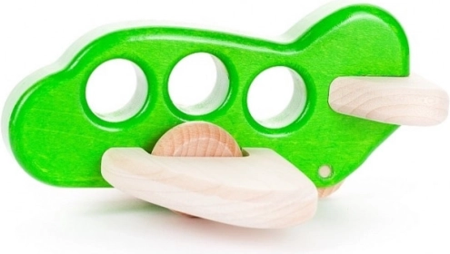 Drevené lietadlo Bajo zelené