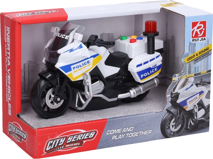 Policajná motorka so svetelnými a zvukovými efektmi 18 cm