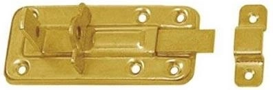 Petlica s možnosťou uzamknutia visiacím zámkom 100 × 40 × 1,0 mm, žlto pozinkovaná oceľ